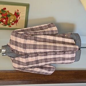 Carhartt Womens Pink Flannel Button Down Top